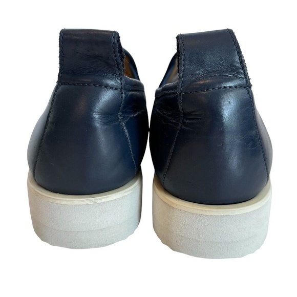 Everlane The Leather Street Shoes Navy Blue Slip On Pointed Toe Women's Flats - Picture 3 of 12